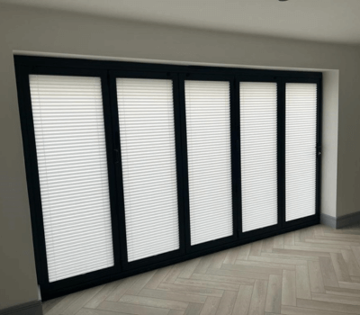 Perfect fit pleated blinds for bi fold doors